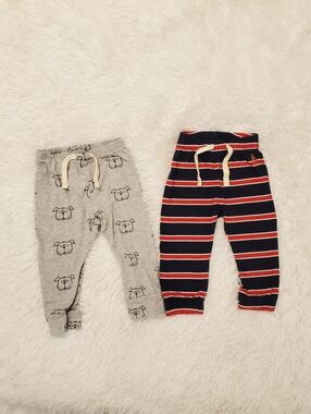 Baby GAP Striped Navy & Gray Jogger Pants 12-18 Months